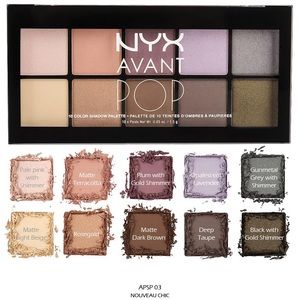 NYX Avant POP! Nouveau Chic Shadow Palette - NIB